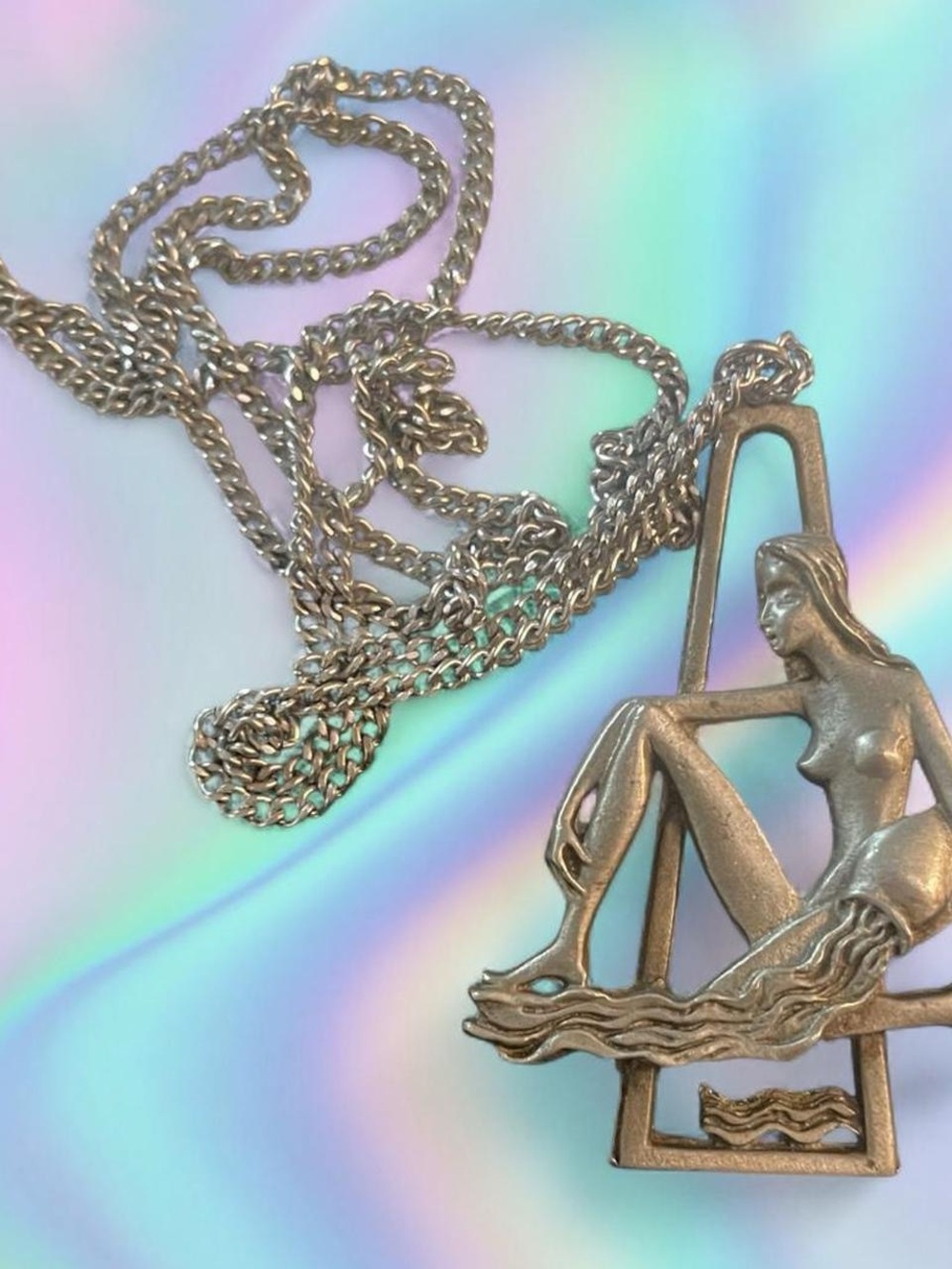 Vintage Pewter Pendant Necklace